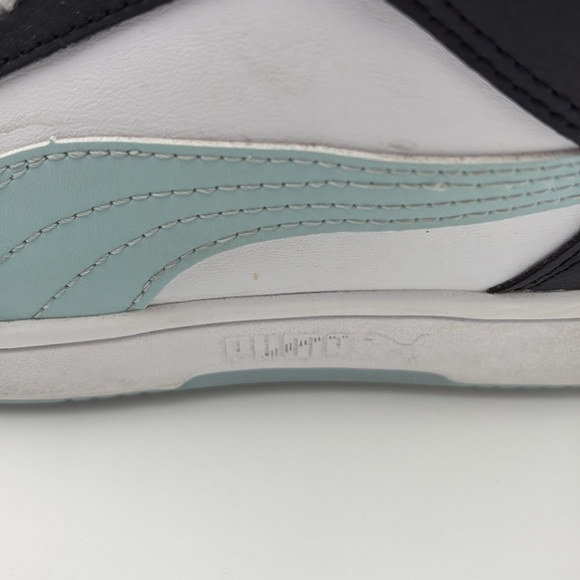 Puma High-Tops in Black, White, and Light Blue - Picture 3 of 9